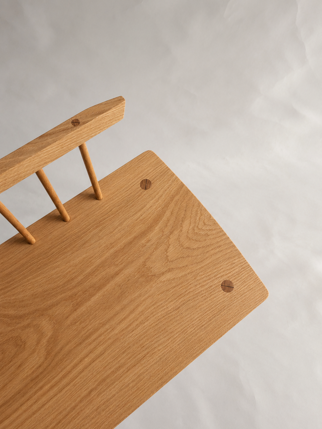 Nokori Bench seat and spindle back viewed from above